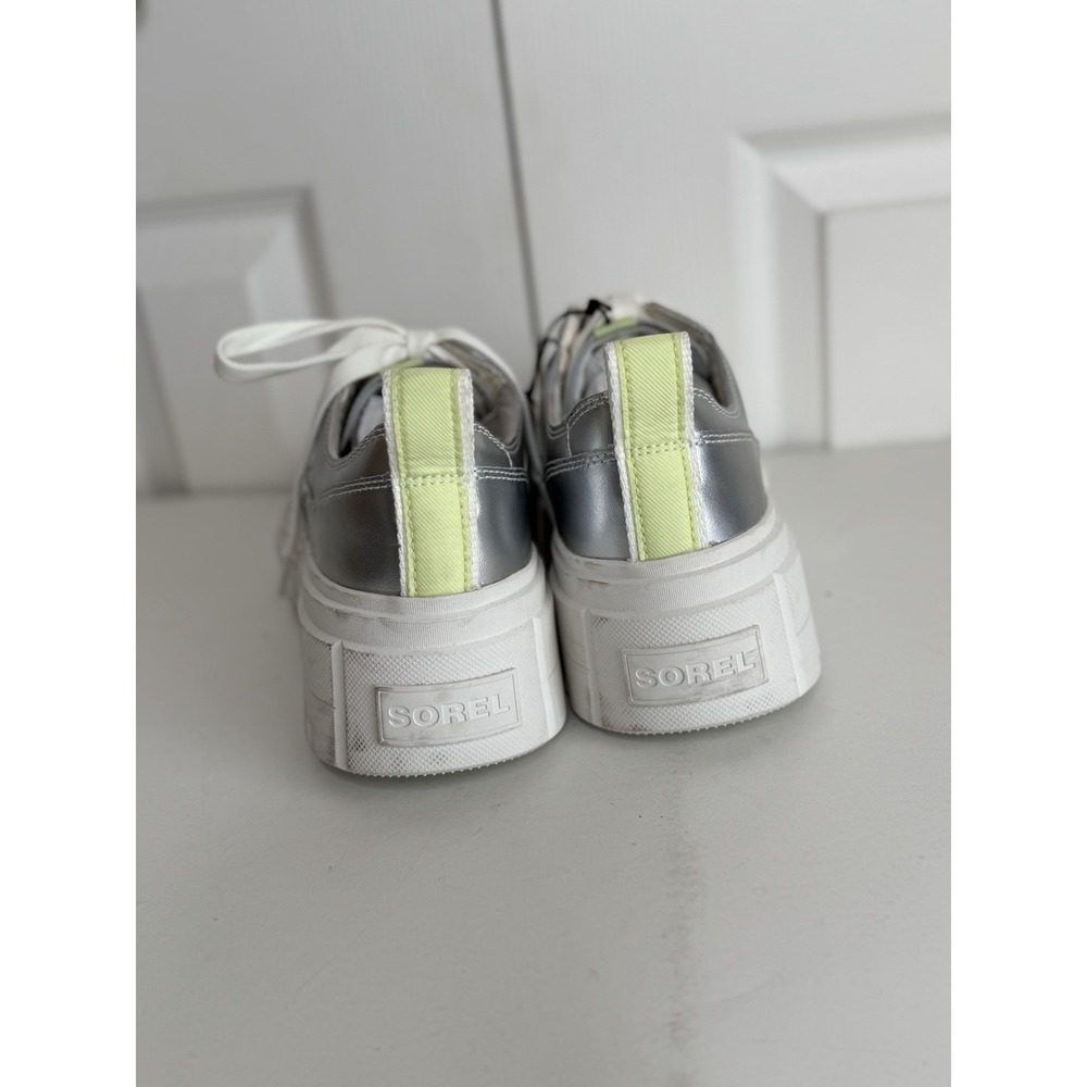 Sorel Caribou X Waterproof Sneakers Women's Platform Metallic Silver Chunky Sz 9 - Picture 4 of 9